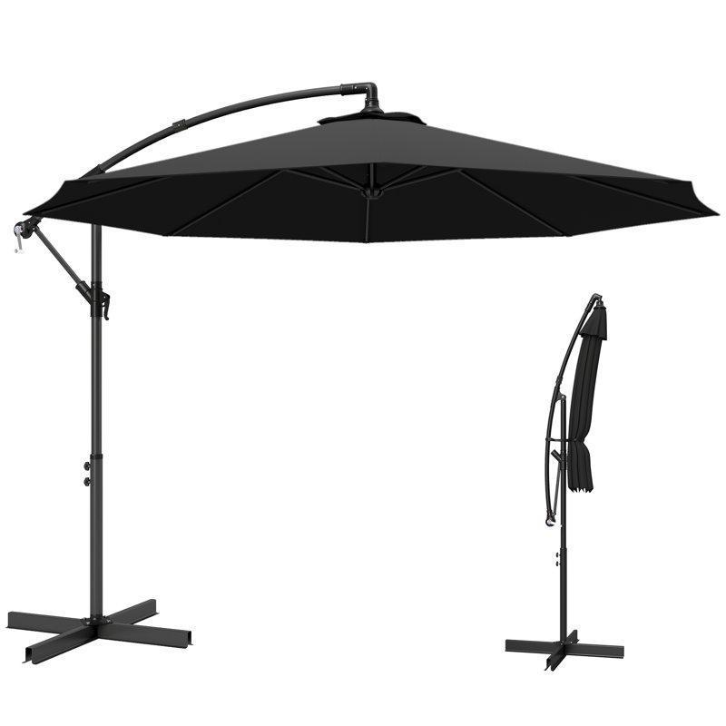 295cm Cantilever Parasol, Black
