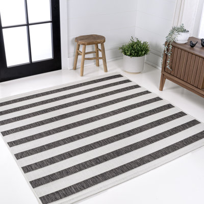 Tapis noir / crème Aveiro