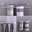 Double barre à serviettes en acier inoxydable brossé 24 po pour salle de bain | Acier inoxydable SUS 304 | Conception murale moderne