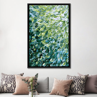 Frosted Feathers II Painting Print on Wrapped Canvas