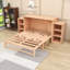 Lit escamotable convertible avec de grands tiroirs et tablettes de rangement-20201437-20201435