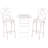 Trieste Lily Manor Bar Set with Iron Frame and Metal Outer Material