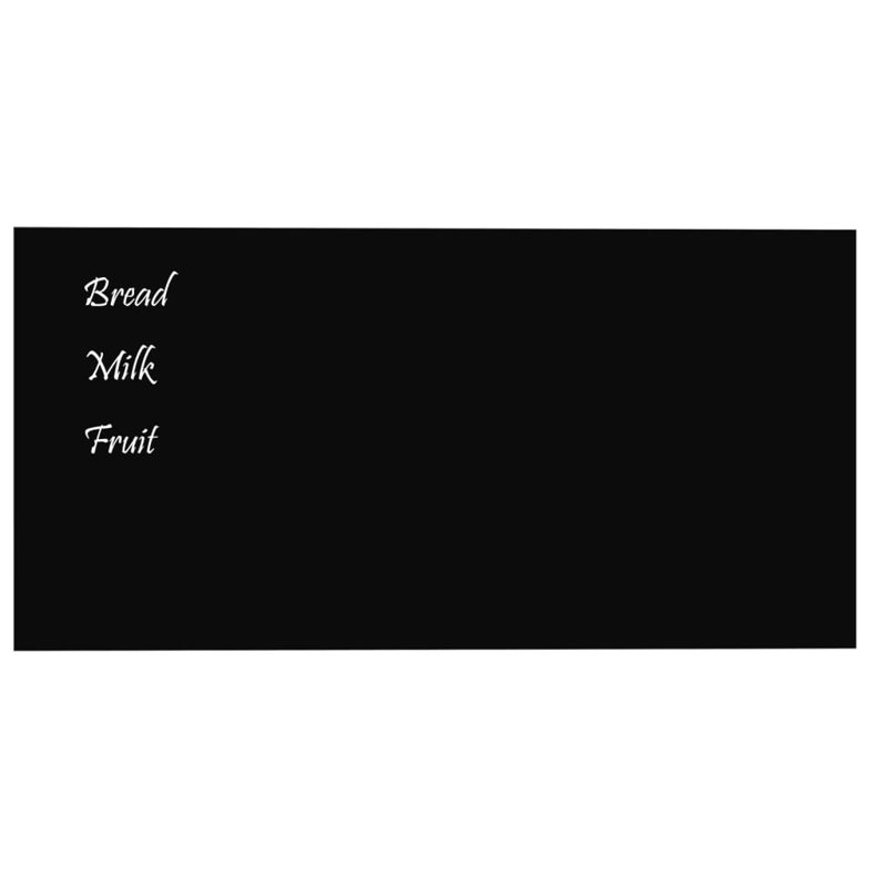 Kitwana Wall Mounted Glass Board, Black, 40cm H x 80cm W x 0.4cm D
