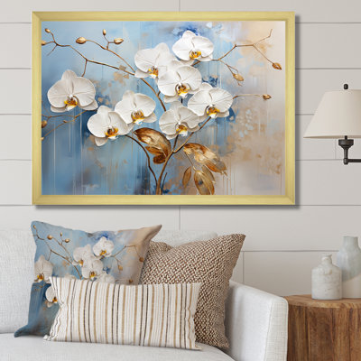 " Beige And Gold Orchids Simplicity III "