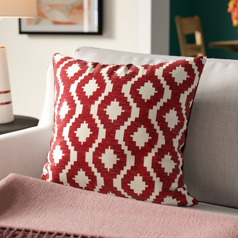 Arizona Geometric Square Pillow Cover, Duck Egg Blue, 49 x 49 cm