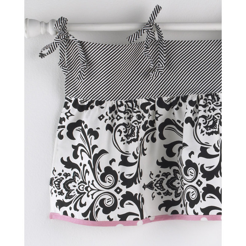 Girly Cotton Damask Tailored Window Valance