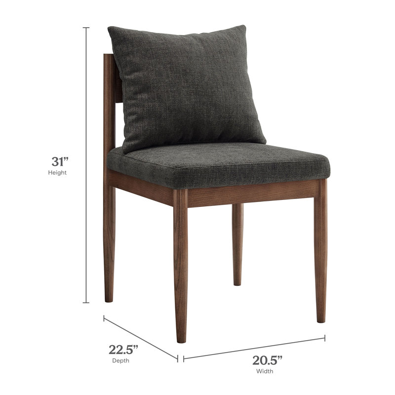 Chaise d'appoint en bois Remington, Gris anthracite