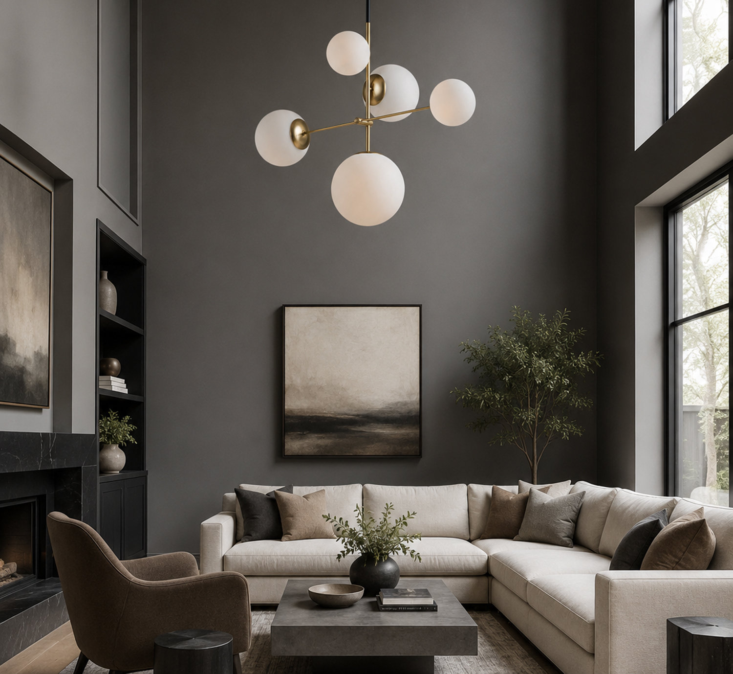 Drake 5 - Light Dimmable Sputnik Chandelier