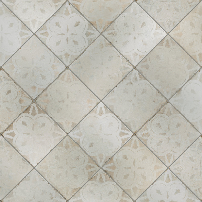 Carreau de céramique 18 po x 18 po Kings, Blanc
