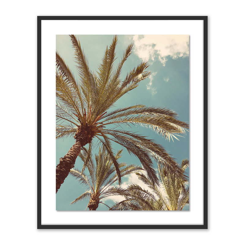 Palm II Print by Vitaliy Paykov, Black, 40" H x 32" W x 2.5" D