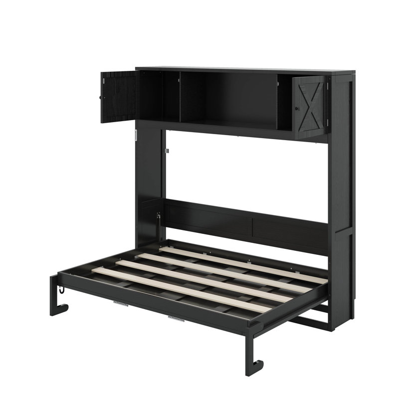 Lit escamotable double avec armoires