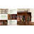 Tall Large Vinyl Record Player Stand, Fluted Long Record Storage Cabinet with Sliding Doors, 4 Tier Media Display Shelf for Living Room