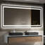 Miroir de salle de bain moderne sans cadre à DEL moderne de 72 po x 36 po