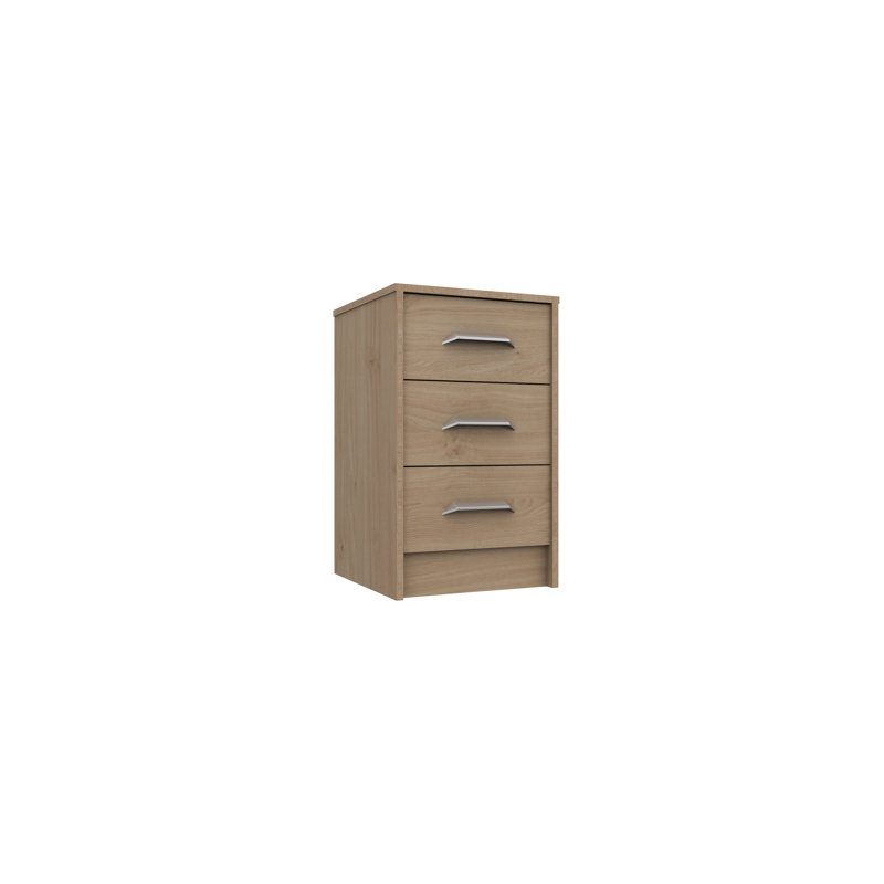 Zakariyah 38.3 cm W Bedside Table, Oak