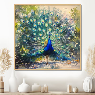 Hammack Peacock In Full Display III - bird Wall Art Decor