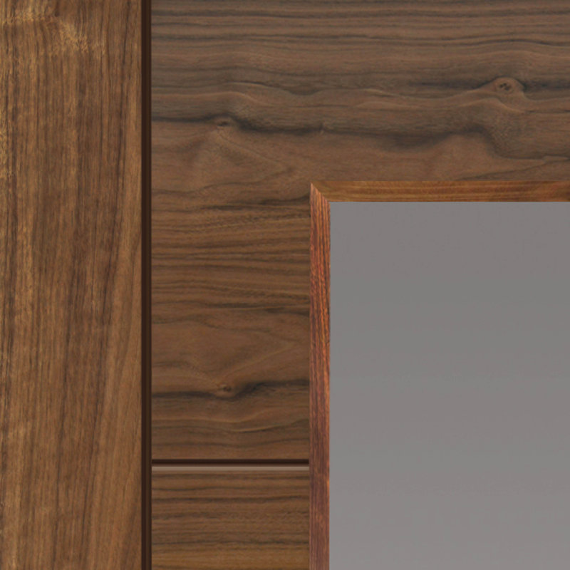 Latefia Walnut Internal Door Prefinished, 198.1cm H x 68.6cm W x 3.5cm D