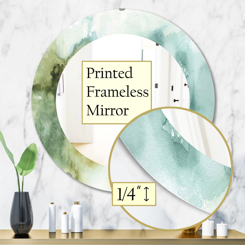 Miroir mural abstrait, H 31,5 po x l po
