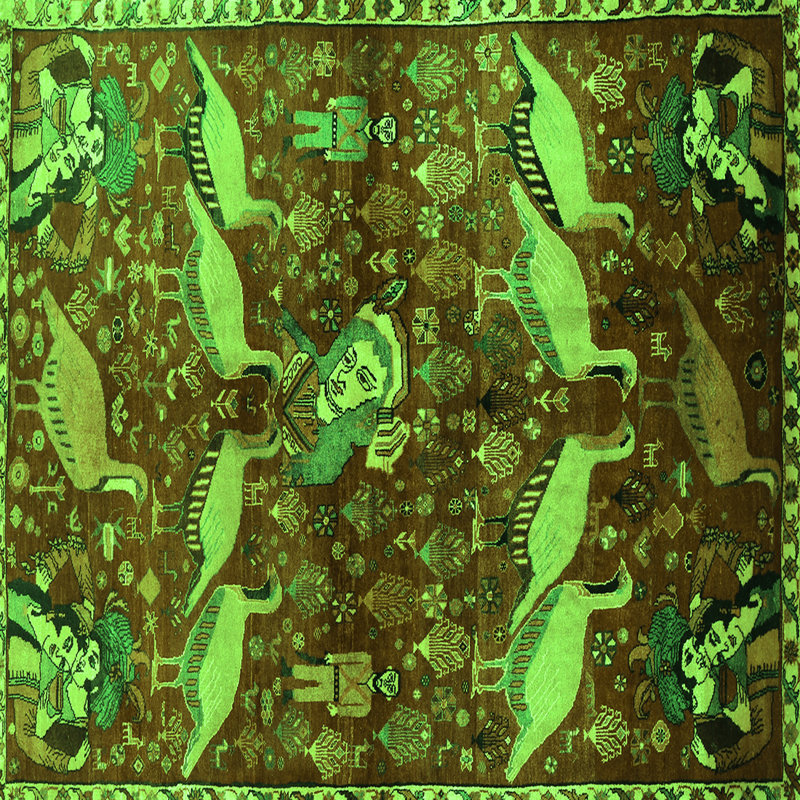 Performance Abstract Indoor Rug, Square 8'