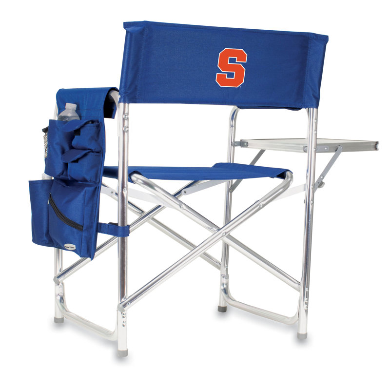 Chaise de réalisateur pliante Sports, Marine, Orange de l'Université de Syracuse