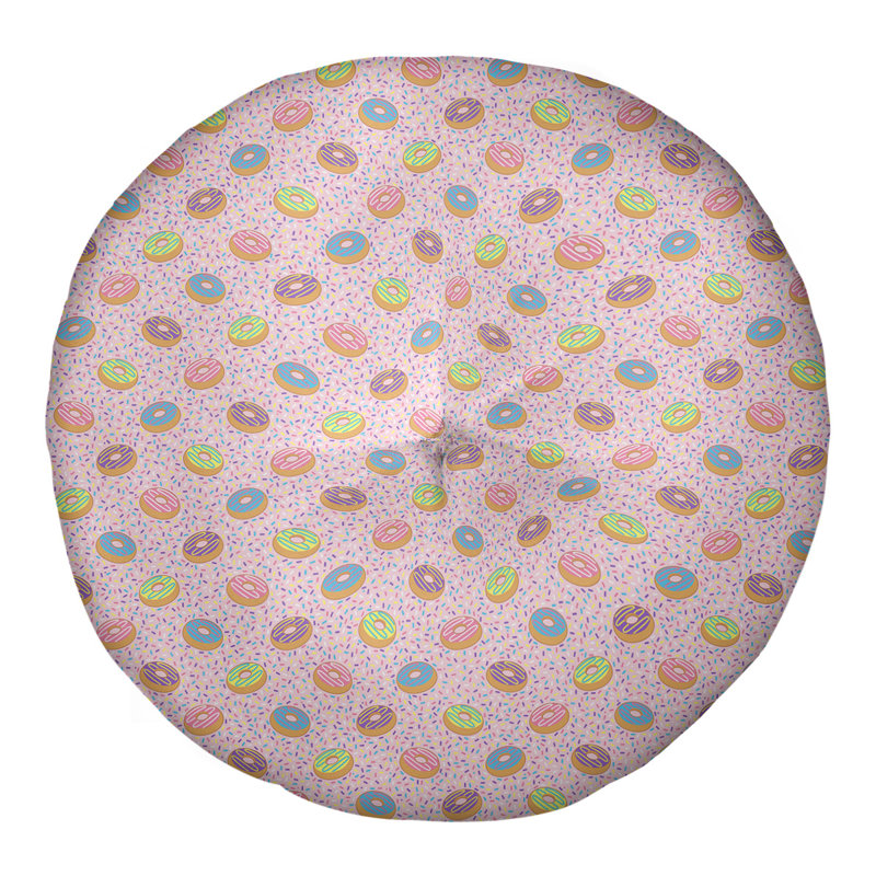 Coussin de sol rond Katelyn Elizabeth, 26 po x 26 po, Rose / Mauve