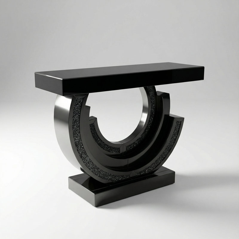 Console Modern Diamond Crush, Noir