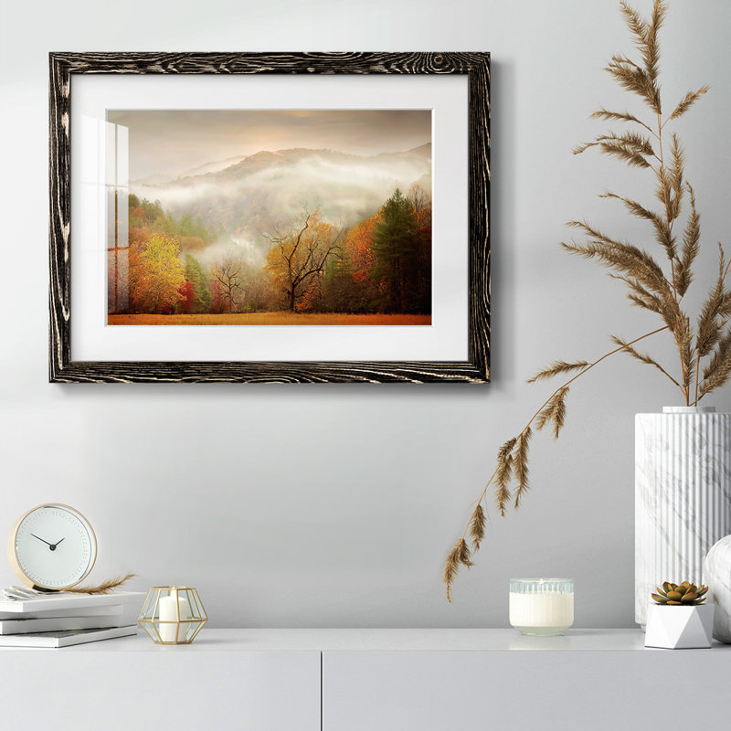 Photographie, Étude d'automne, brume, impression sur papier, H 26 po x l 38 po, Noir