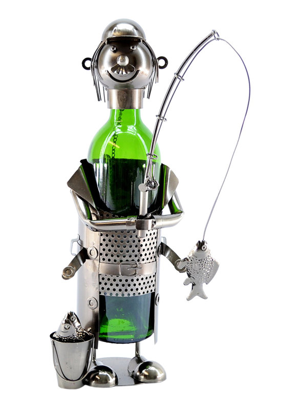 Hayllar Tabletop Wine Bottle Rack in Silver