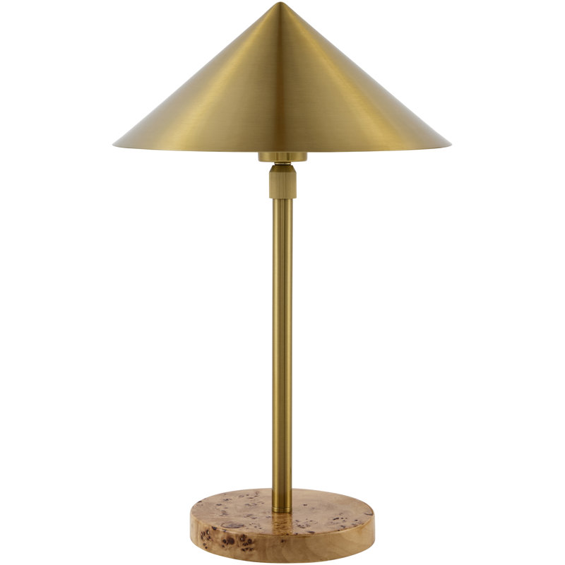 Lampe de table Paige, Bois de ronce foncé