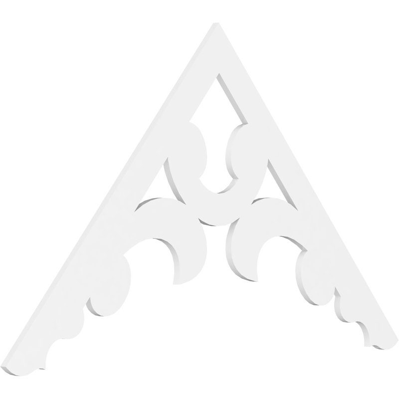 Gable en PVC de qualité architecturale Vienna, 72 po x 42 po x 1 po, 14 / 12, Plastique