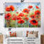 Radiant Red Poppies Pulse I - ensemble d'art mural sur toile coquelicots-107749399-107749401