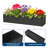36 Inch Railing Planter Box for Balcony, Black Metal Window Flower Box with Drainage Holes, Outdoor Deck & Fence Garden Planter-1732378196