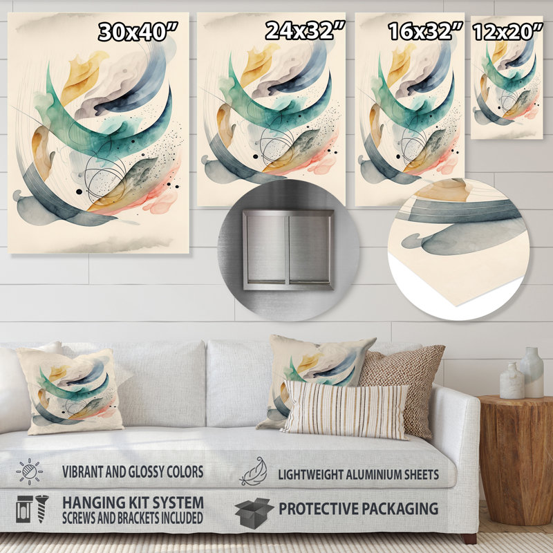 Diamonta Modern Abstract Wall Decor on Metal, 40" H x 30" W x 1" D