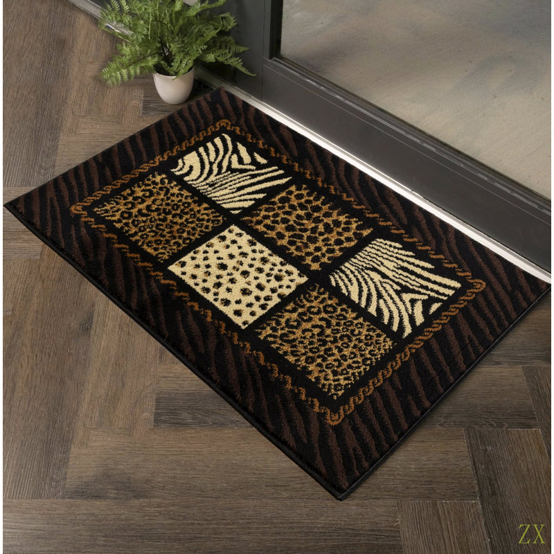 2 pi X 3 pi Tapis à imprimé animal, Rectangulaire 2 pi x 3 pi