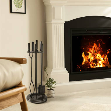 House of Hampton® Judith 5-Piece Iron Fireplace Tool Set & Reviews
