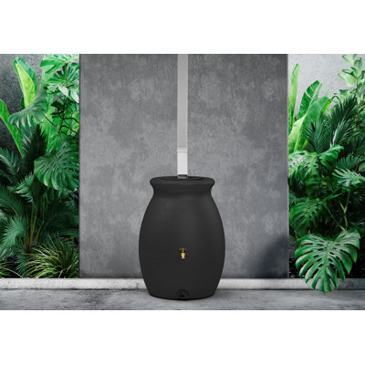 50 Gallon Flat Back Rain Barrel with Brass Spigot