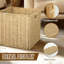 2 paniers de rangement 2 pièces avec poignées, organisateur de tablettes tissées à la main pour le rangement dans la chambre ou la maison