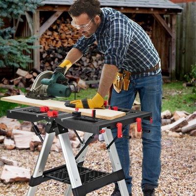 82cm Rectangular Adjustable Folding Table