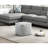 Chenille Upholstered Square Pouf - Non-Slip Modern Home Living For-1245634663