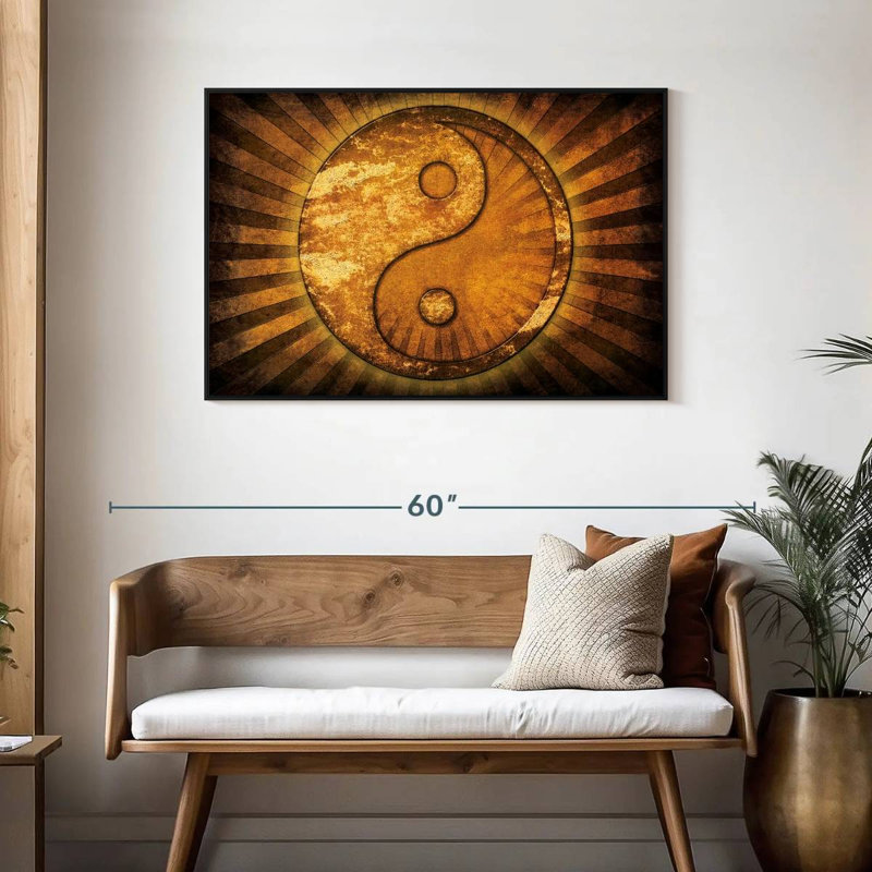 Kerrick Sun Rays Yin Yang, H 29 po x l 43 po