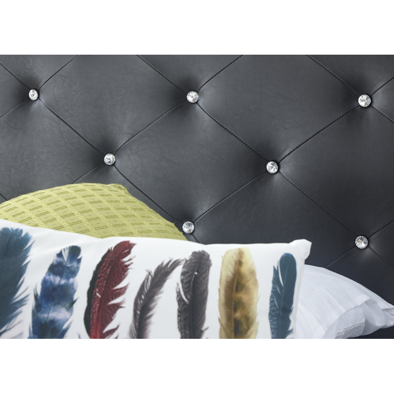 Dadur Upholstered Ottoman Storage Bed, Black, Kingsize (5')	