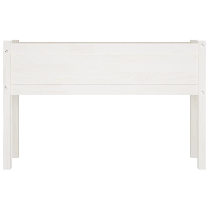 Wood Pot Planter, 27.6" H x 43.3" W x 12.2" D, White