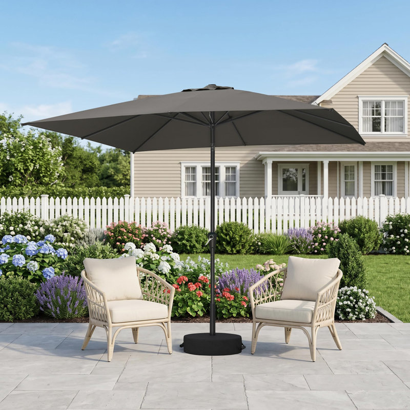 Parasol de terrasse carré 8 'x 8', Gris