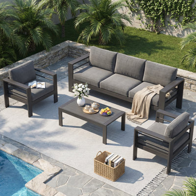 5 - Person Patio Conversation Set with Cushions