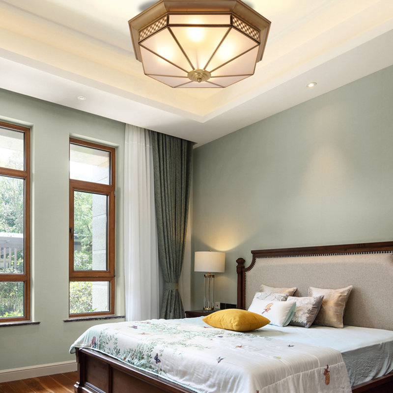 Vintage Frosted Lampshade Ceiling Light For Dining Room Corridor