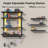 Foldable Gaming Floating Shelves With Adjustable Shelf, 24 Inch Wall Mounted Shelves With Dynamic Led
