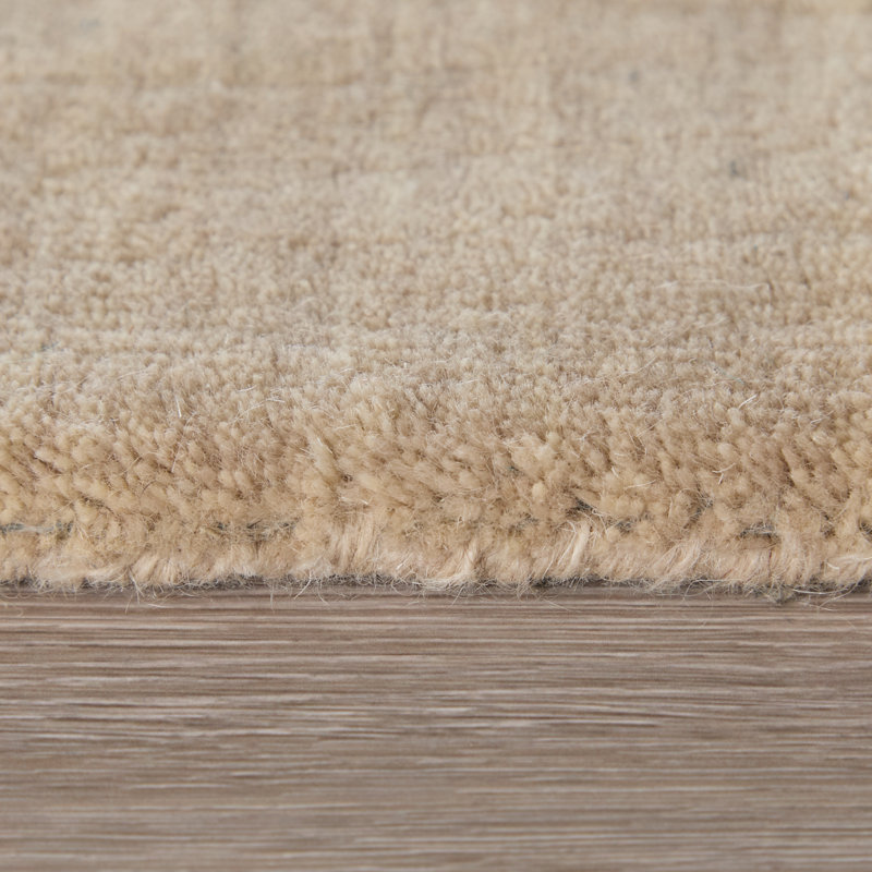 Tapis beige en laine Ameia, Tapis de couloir 2 pi 6 po x 8 pi