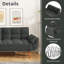 75,39 po Futon canapé-lit, canapé-lit rembourré convertible avec dossier inclinable-116622571