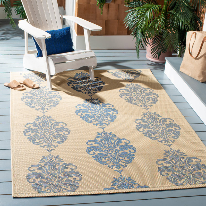 Courtyard Performance Floral Indoor/Outdoor Area Rug, Rectangle 5'3" x 7'7"