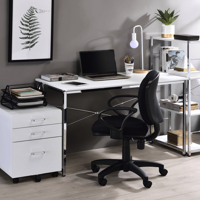 Bureau d'écriture moderne moderne blanc et luge