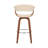 Chagnon Swivel Counter or Bar Height Bar Stool with Arms and Open Back in Faux Leather, Wood-118320596-118320592-118320606